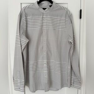 Armani Exchange A|X Men’s Band Collar Button Down Shirt XXL 100% Cotton BNWT